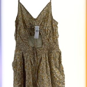 American Eagle Outfitters Yellow Floral Romper